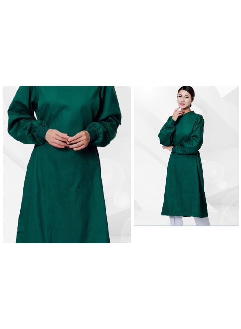 أثواب جراحية، أثواب طبية خاصة لغسل اليدين، أثواب عزل، ملابس عمل طويلة الأكمام للطبيبات، ملابس غسل اليدين، أثواب جراحية (خضراء). - Image 2